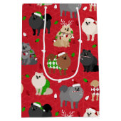 Kerstpomeraniërs Medium Cadeauzakje (Achterkant)
