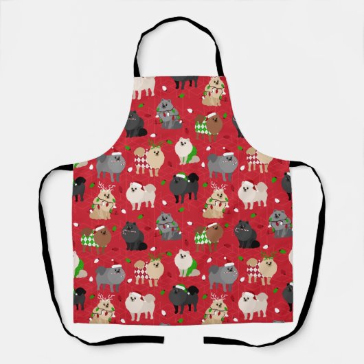 Kerstpomeraniërs Schort (Voorkant)