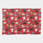 Kerstpomeraniërs Theedoek (Horizontaal)