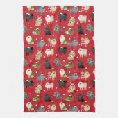 Kerstpomeraniërs Theedoek (Verticaal)
