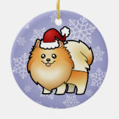 Kerstpommern Keramisch Ornament (Achterkant)