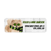 Kerstpommerse hond in een Scarf-adres