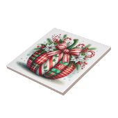 Kerstpomp Bloem Keramiek Tegels Tegeltje (Zijkant)