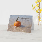 Kerstpompoen op het strand kaart (Gele Bloem)