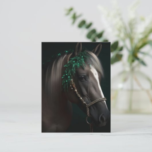 kerstPony Briefkaart (Staand voorkant)