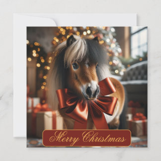 Kerstpony feestdagenkaart