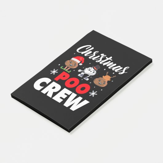 Kerstpoo Creliday Holiday Funny Xmas Emoji Post-it® Notes (Schuin)