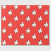 KerstpooBeer rood Cadeaupapier (Vlak)