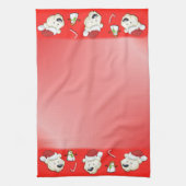 KerstpooBeer rood Theedoek (Verticaal)