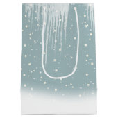 kerstpooier Beren in sneeuwwitzak Medium Cadeauzakje (Achterkant)