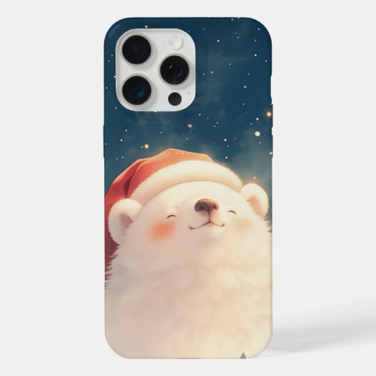 Kerstpoolbeer iPhone Hoesje (Achterkant)