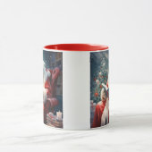 Kerstpoolbeer lezend mok (Midden)