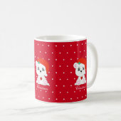 Kerstpoolbeer op Rood Koffiemok (Voorkant rechts)