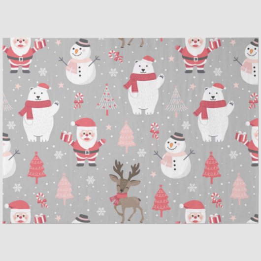 Kerstpoolbeer serie ontwerp 10 tissuepapier (Voorkant)