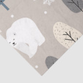Kerstpoolbeer Serie Ontwerp 3 Tissuepapier (Detail)