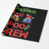 kerstpoolokreet Emoji Cadeaupapier (Uitgerold)