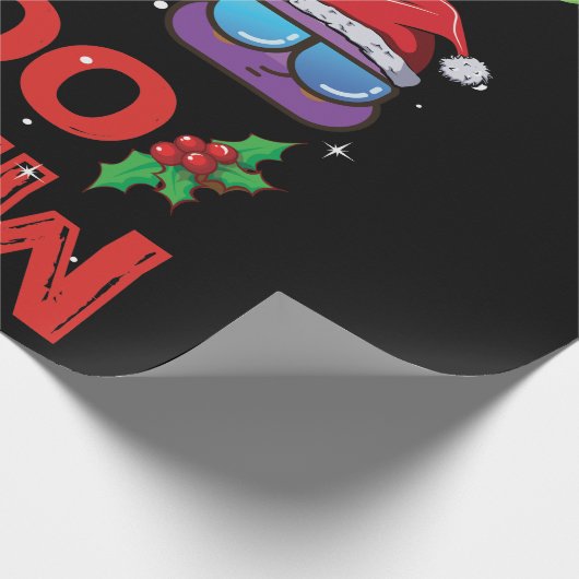 kerstpoolokreet Emoji Cadeaupapier (Hoek)