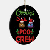 kerstpoolokreet Emoji Keramisch Ornament (Rechts)