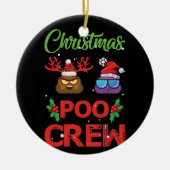 kerstpoolokreet Emoji Keramisch Ornament (Voorkant)
