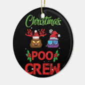 kerstpoolokreet Emoji Keramisch Ornament (Links)