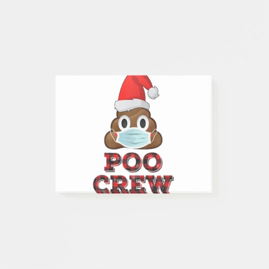 Kerstpoolokreukjes Shirt Gezichtsmasker Poop Emoji Post-it® Notes (Voorkant)