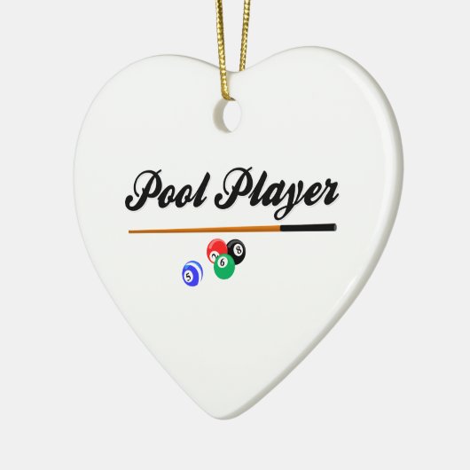 Kerstpoolspeler Keramisch Ornament (Links)