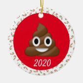 Kerstpoop Covid Funny 2020 Keramisch Ornament (Voorkant)