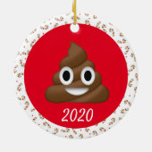 Kerstpoop Covid Funny 2020 Keramisch Ornament (Achterkant)