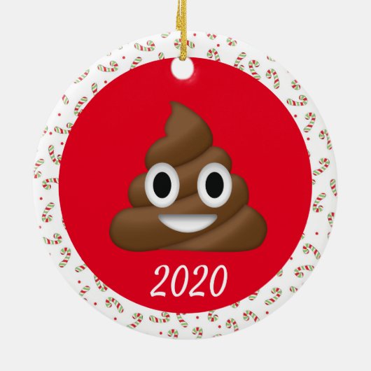 Kerstpoop Covid Funny 2020 Keramisch Ornament (Achterkant)
