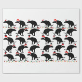 kerstpooping cadeaupapier (Vlak)