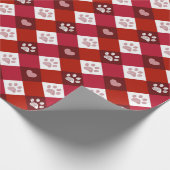 Kerstpootafdrukken Cadeaupapier (Hoek)