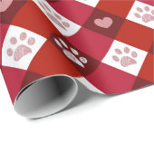 Kerstpootafdrukken Cadeaupapier (Rol Hoek)