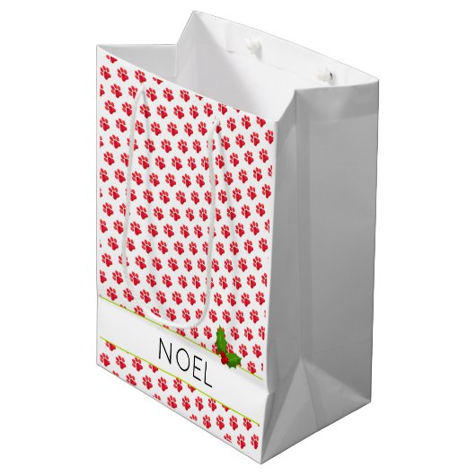 Kerstpootafdrukken Hulst NAAM Vakantiekriebels Medium Cadeauzakje (Voorkant Gekanteld)