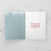 Kerstpootgezin Beer op sneeuwkaart Kaart (Binnen)