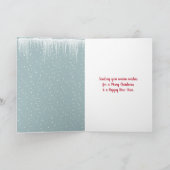 Kerstpootgezin Beer op sneeuwkaart Kaart (Binnen)