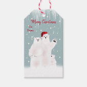 Kerstpootgezin Beren cadeautjes Labels Cadeaulabel (Voorkant)