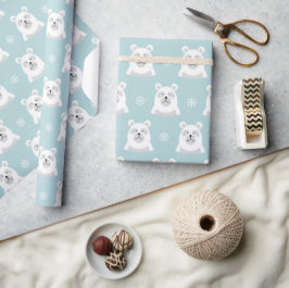 Kerstpootpapier voor Beren Cadeaupapier