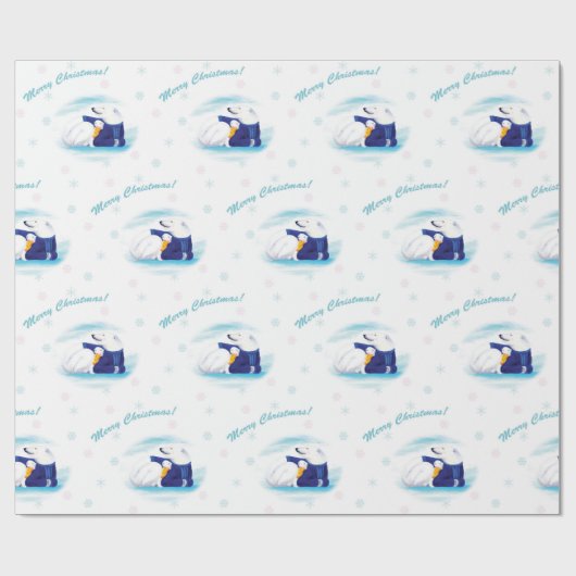 Kerstpootpapier voor Beren Cadeaupapier (Vlak)