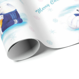 Kerstpootpapier voor Beren Cadeaupapier