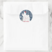 Kerstpootse Beren Square Sticker (Tas)