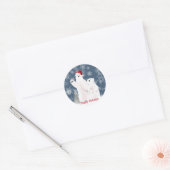Kerstpootse Beren Square Sticker (Envelop)