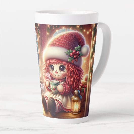 Kerstpop Drink warme cacao Latte Mok (Rechterhoek)