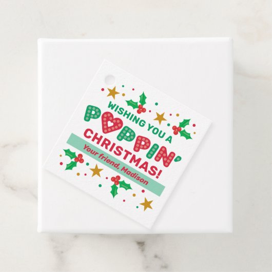 kerstPop Het geeft Labels voor kinderen (In situ)