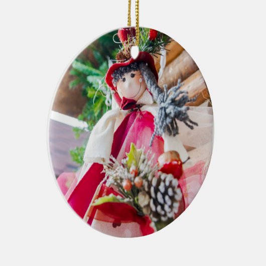 kerstpop keramisch ornament (Rechts)