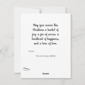 kerstpopkaart met bericht feestdagenkaart (Achterkant)