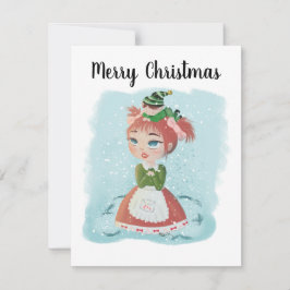  kerstpopkaart met bericht feestdagenkaart