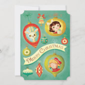 kerstpoppen en rendieren Kaart (Voorkant)