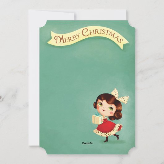 kerstpoppen en rendieren Kaart (Achterkant)