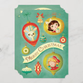 kerstpoppen en rendieren Kaart (Voorkant / Achterkant)