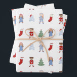 Kerstpoppen peuter droom speelgoed inpakpapier vel<br><div class="desc">Kunstwerk geïnspireerd door de kerstlijst van mijn oudste dochter dit jaar en haar kerst van "dollies".</div>